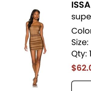 Superdown Brown Mesh Mini Dress